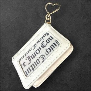 Juicy Couture Off-White Cardholder with Gold Keyring